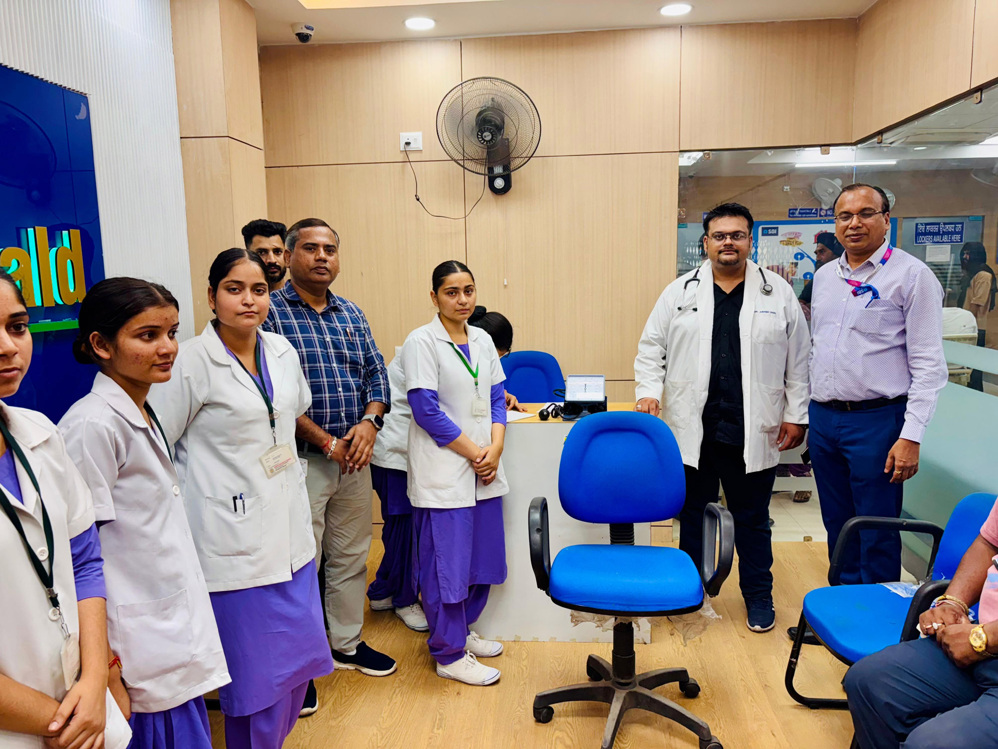 Civil Hospital Garhshankar organizes awareness event at SBI Garhshankar branch on the occasion of World Hypertension Week